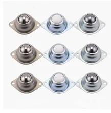 4pcs Metal Steel Swivel Ball Caster Wheel Car Robot Universal Eye Round Wheel For Machinery Trolleys Furniture Hardware