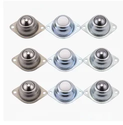 4pcs Metal Steel Swivel Ball Caster Wheel Car Robot Universal Eye Round Wheel For Machinery Trolleys Furniture Hardware