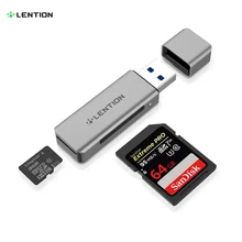 USB 3,0 для SD/Micro SD кард-ридер, usb тип A двойной адаптер для карт памяти совместимый MacBook Air& Pro, Surface Book и многое другое