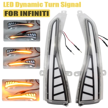 

Scroll Side Rearview Mirror Flashing Blinker For Infiniti Q30 Q50 Q50L Q60 Q70 QX30 QX50 QX60 QX70 LED Dynamic Turn Signal Light