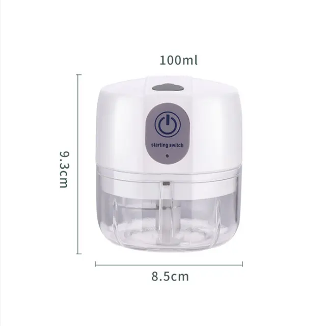 USB Crusher Masher Machine Garlic Chopper Meat grinder mini Vegetable chopper Food processor Blender Kitchen tools Meat grinder White 100ml