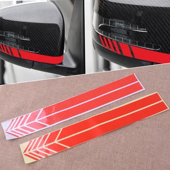 

CITALL 30x2cm Vinyl Red Side Car Rear View Mirror Stripes Sticker Fit for Mercedes Benz W204 W212 W117 W176 AMG