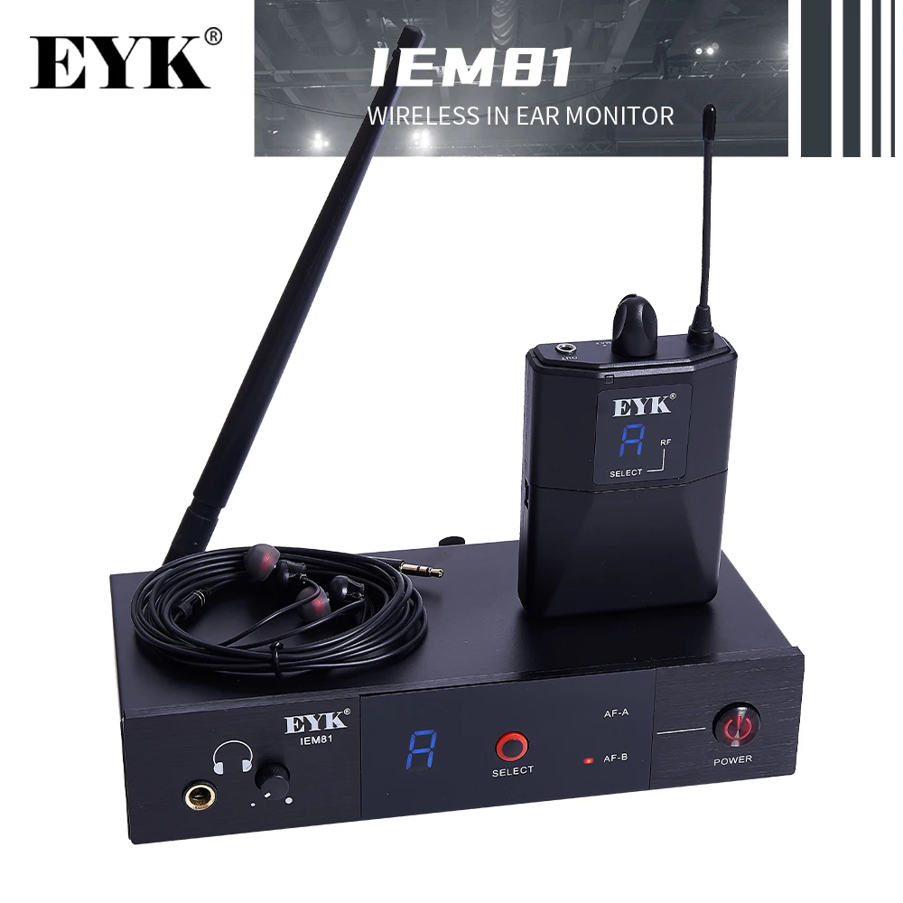EYK IEM81 UHF single-channel wireless monitoring system 16 Frequencies optional suitable for show, recording, live broadcast