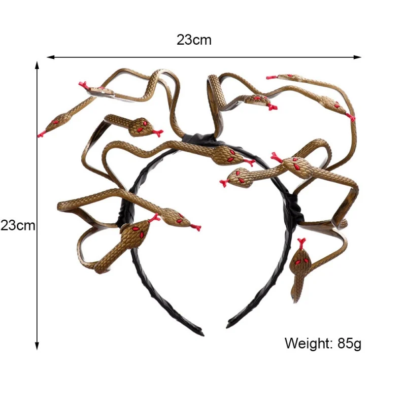 Хэллоуин Карнавал Косплей Костюм волосы пряжки аксессуары животное страшный Медуза обруч в виде змеи