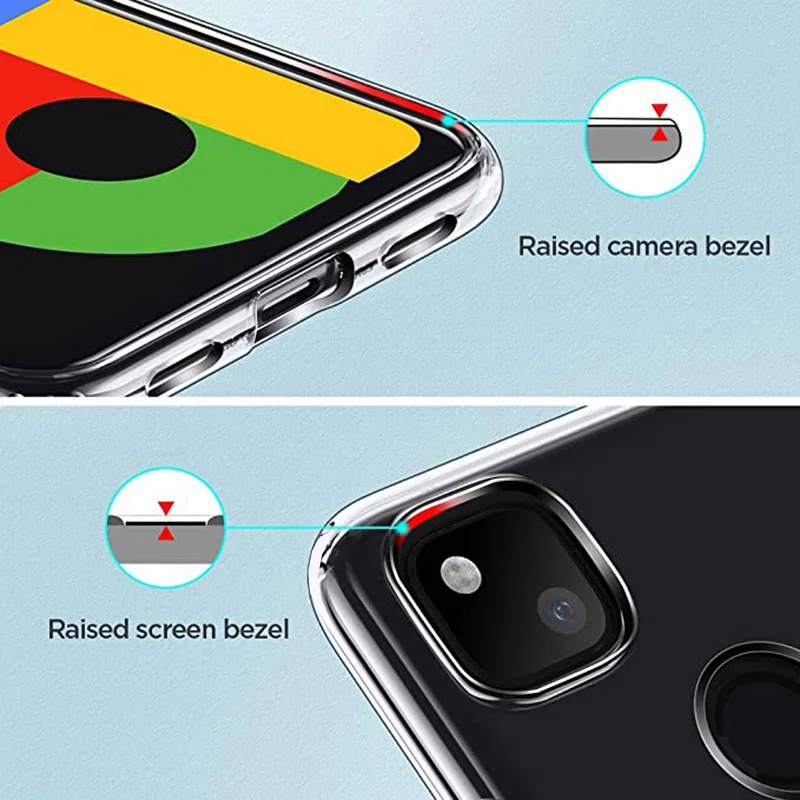Soft Clear Silicone TPU for Google Pixel 4 5 4A 5A XL 4G 5G Transparent Original Thin Phone Cases Prime Back Cover Non-yellowing