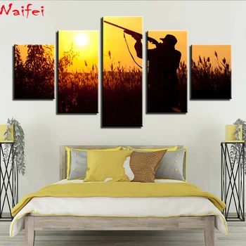 

5 Pieces Sunset Scenery Shotgun diamond painting 5d Diy Cross Stitch full square round Diamond Embroidery Sale mosaic diamond