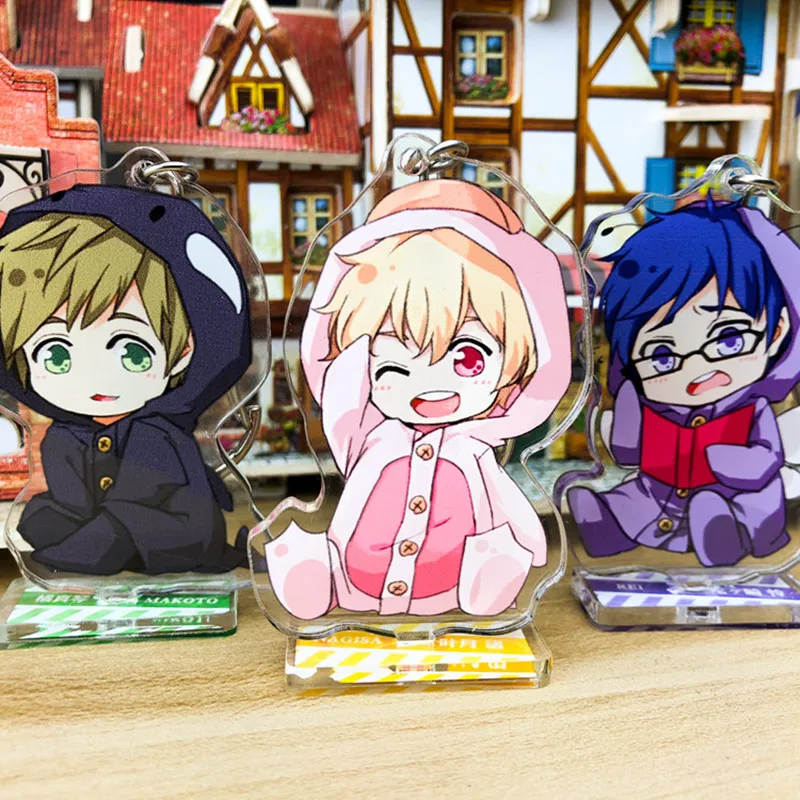 Cosmile бесплатно! Акриловый брелок для ключей Nanase Haruka Тачибана Макото Рин масуока |
