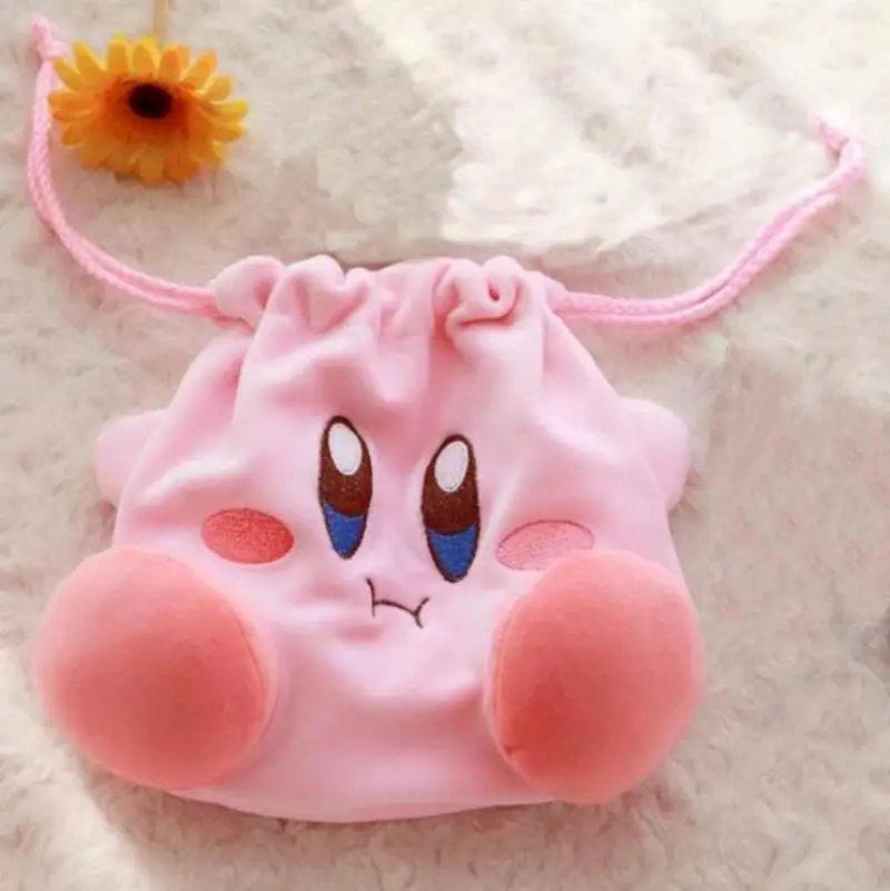

Hot Sale Kirby Star Plush Purse Kirby Plush Drawstring Pocket Drawstring Bag Plush Coin Bag Coin Purse Plush Toys Girls Gift