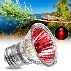 AC220V E27 25 Вт ПЭТ нагревательная лампа стеклянный материал амфибия змея Горячая лампа для рептилий светло-красная нагревательная лампа