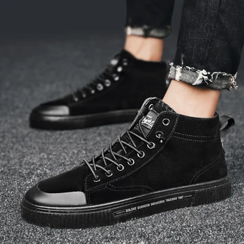 

Men Casual Shoes Light Mid-Calf Boots Men Short Boots Fashion High Top Shoes Trend Ankle Boots Popular Basic Boots Men Shoes