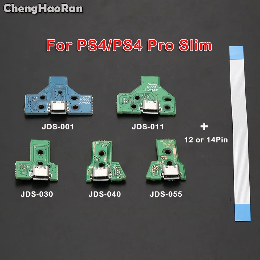 

10 Sets USB Charging Port Socket Board with Power Flex Cable for PS4 Pro Slim Controller JDS-050 JDS-030 JDS-040 JDS-011 JDS-001