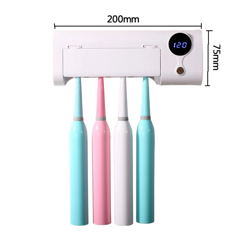 Smart Induction Anti-Bacteria UV Light Disinfectant Toothbrush Sterilizer Oral Cleaner Box Holder Dental Bathroom Set