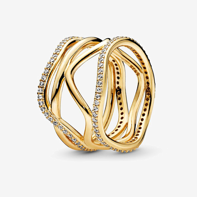 New 100% 925 Sterling Silver Princess Tiara Crown Sparkling Love Heart CZ Rings for Women Engagement Jewelry Anniversary