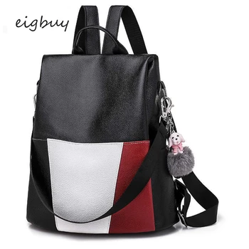 

Female Famous Brand Student Nylon Zipper Solid Black Retro Fashionable School Bags For Teenage Girls Mochila Feminina Bookbag