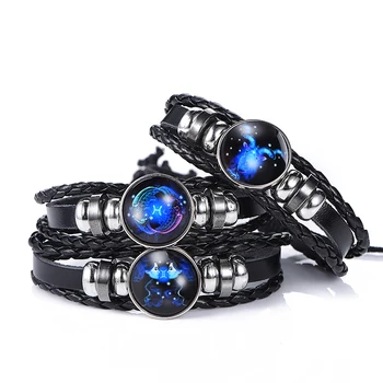 12 Constellation Luminous Horoscope Jewelry Bracelet