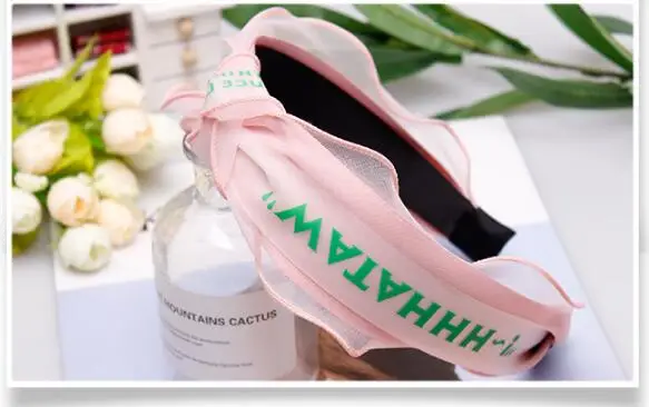 30 шт./Партия DIY Простые мульти краны с буквенным бантом резиночка на голову узел двойная Чистка терассы лицо широкая повязка на голову Инструменты для укладки волос аксессуар HA1158