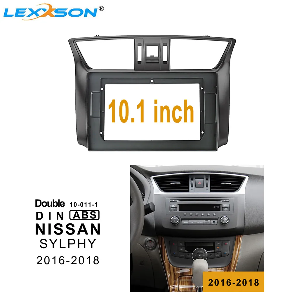 10,1 дюймов Автомобильная Радио панель для NISSAN SYLPHY- двойной Din автомобиля dvd рамка панель приборная панель Установка отделка наборы - Название цвета: only frame
