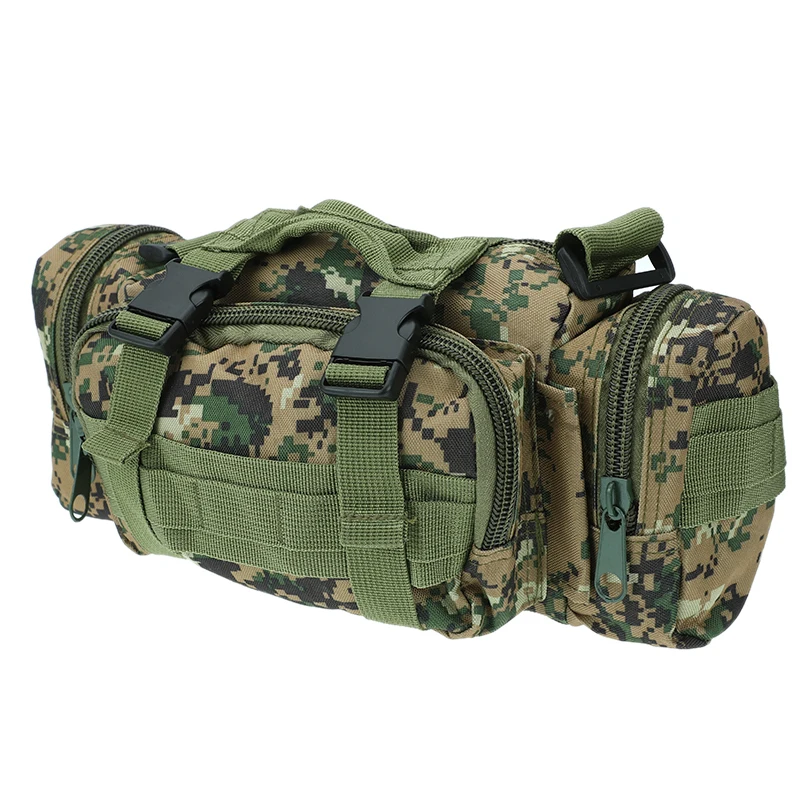 Multifunctional Photo DSLR Waist Rucksack Canvas Tactical Case Camera Soft Pack Molle Single Shoulder Bag Waist Bag Outdoors