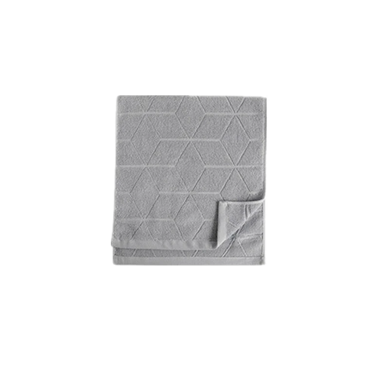 Gray 34x75 см, хлопок, одноцветная мочалка с ромбовидным узором для дома, отеля, одноцветное мягкое впитывающее полотенце для рук и лица для взрослых - Цвет: Gray