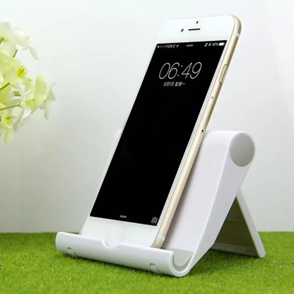 White Универсальный складной стол, подставка-держатель на рабочий стол для iPhone 8, 7, 6 Plus, поддержка планшета, подставка для телефона для всех мобильных телефонов - Цвет: White