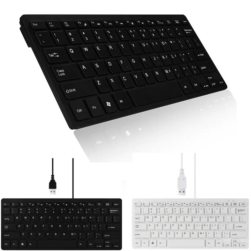 Мини USB Проводная Супер тонкая клавиатура 2 0 мультимедийная 78 клавиш