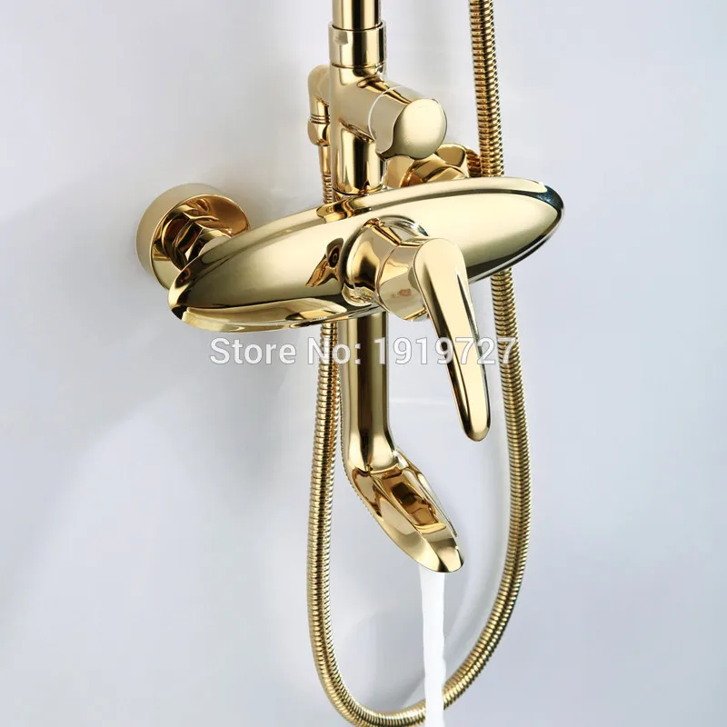 Vidric Promotion Wholesale High Quality Luxurious Bathroom Cold and Hot Shower System With Round Rain Shower Head And Hand Showe