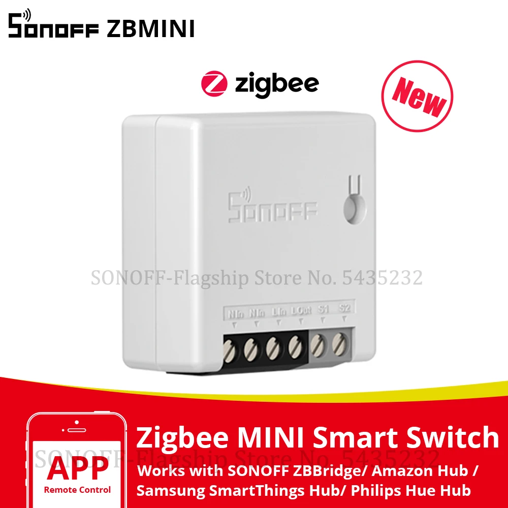 Itead SONOFF ZBMINI Zigbee 3.0 Two Way Smart Switch Timer Home Works with SmartThings Alexa Google e-WeLink | Электроника