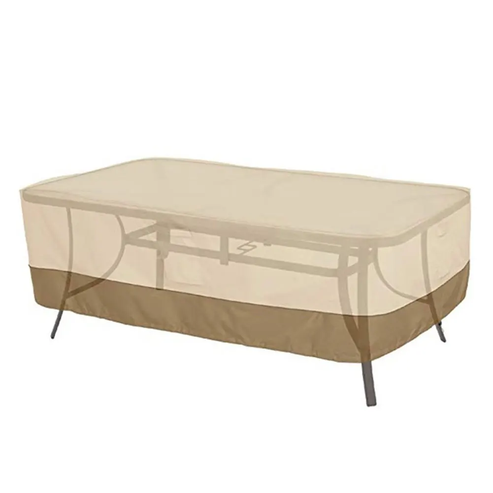

Oxford Cloth Outdoor Furniture Garden Table Cover Adjustable UV Protection Durable Patio Dust Proof Rectangular With Air Vents