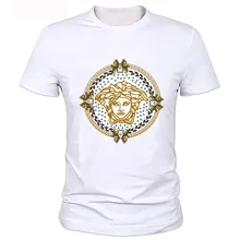 Летняя одежда известного бренда, футболки с Медузой, новые модные топы, футболки с круглым вырезом, мужские узкие для фитнеса, мужские футболки