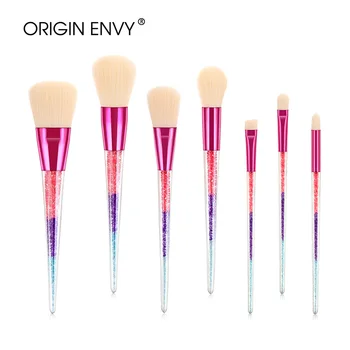 

ORIGIN ENVY New 7pcs Lollipop Diamonds Unicorn Crystal Makeup Brushes Set Colorful Lovely Foundation Blending Brush Makeup Tool
