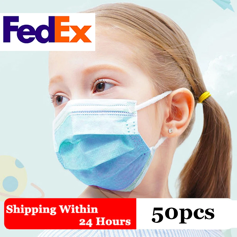 

DropShipping Child Kids Disposable Three-layer Protective Mask Dustproof Face Mask Anti Influenza DHL Free Shipping
