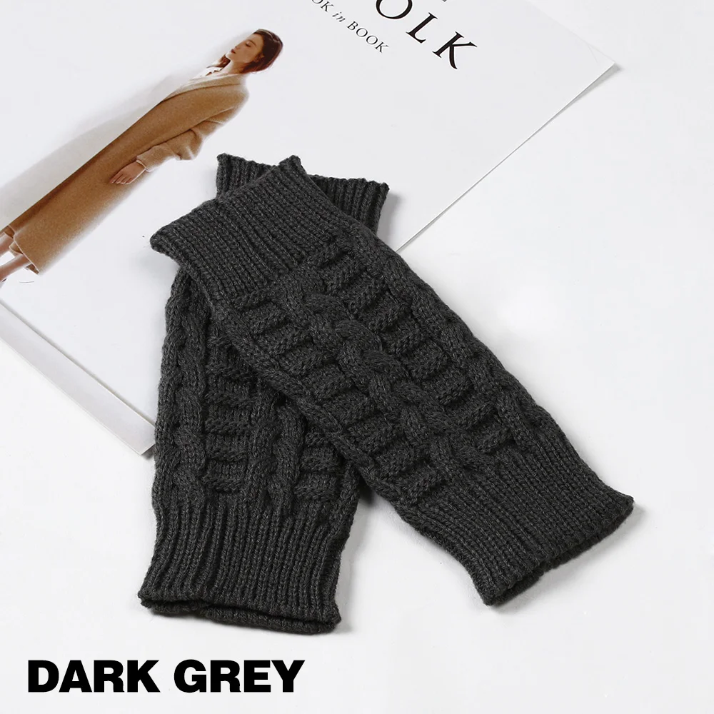 style 5 1 пара, модные женские вязаные перчатки с искусственным кроличьим мехом, вязаные перчатки без пальцев, вязаные варежки, теплые зимние осенние перчатки - Цвет: style 5