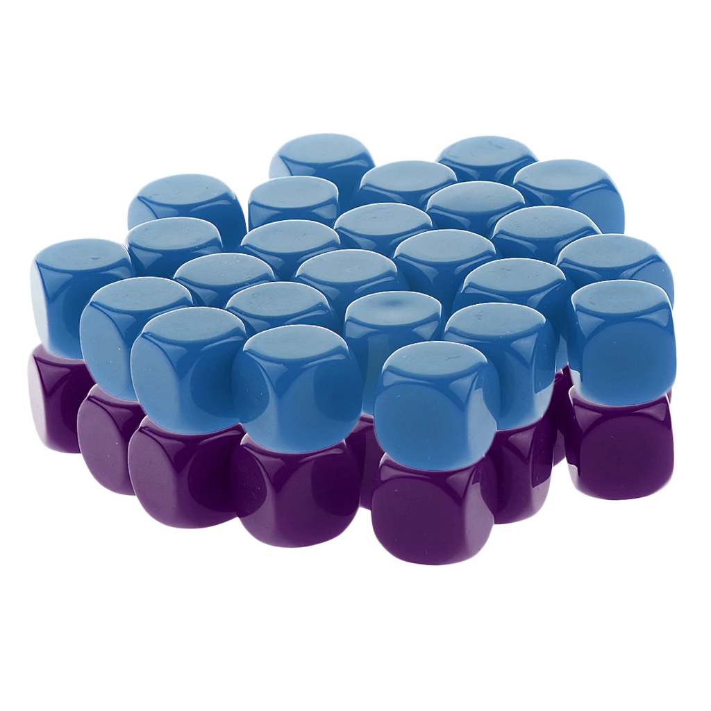 50pcs Opaque Blank Dice D6 Replacement Dices for D&D RPG MTG Party Board Game Casino Supplies