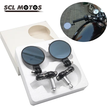 

SCL MOTOS 7/8" Round Bar End Rear Mirrors Motorcycle Motorbike Rearview Mirror Side View Mirrors For Yamaha Honda Suzuki