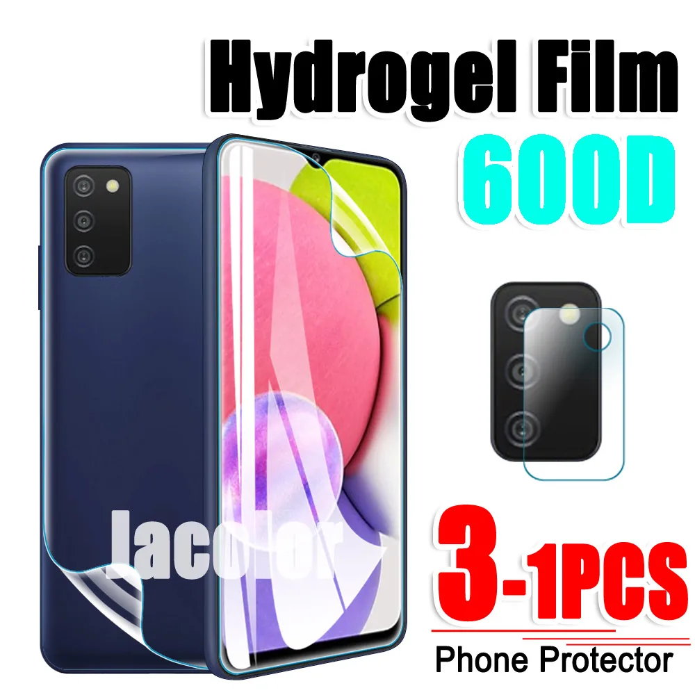 Гидрогелевая Защитная пленка для Samsung Galaxy A03S защита экрана/задняя крышка мягкая