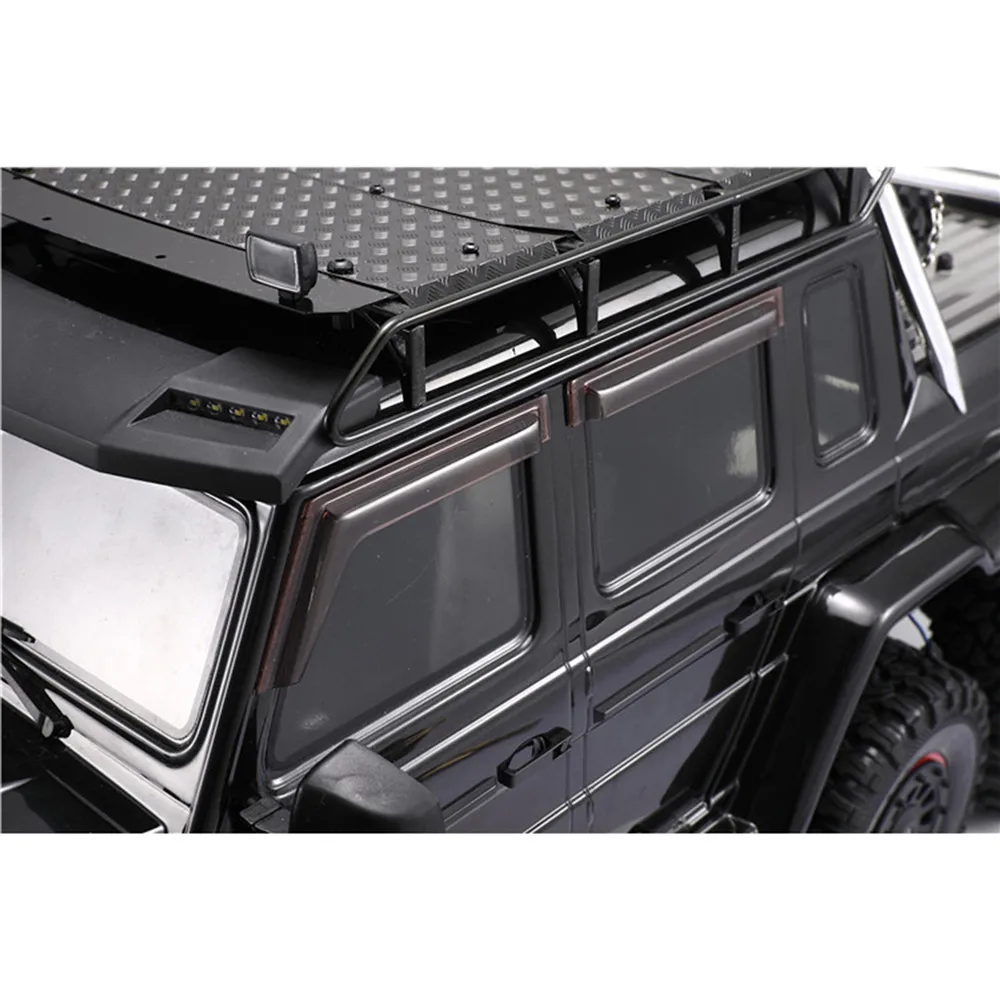 Windows Sun Visor Wind Deflector Transparent Black for TRX6 Benz 6x6 G63 RC Car 