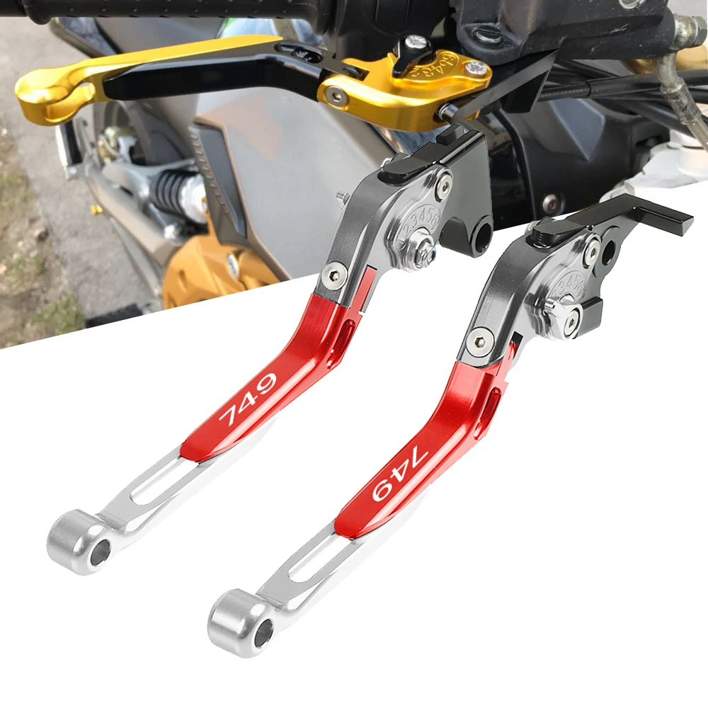 Для Ducati 749 74 9 2003 2004 20052006 CNC алюминиевые регулируемые, для гонок мотоцикла сцепные рычаги аксессуары для мотоциклов
