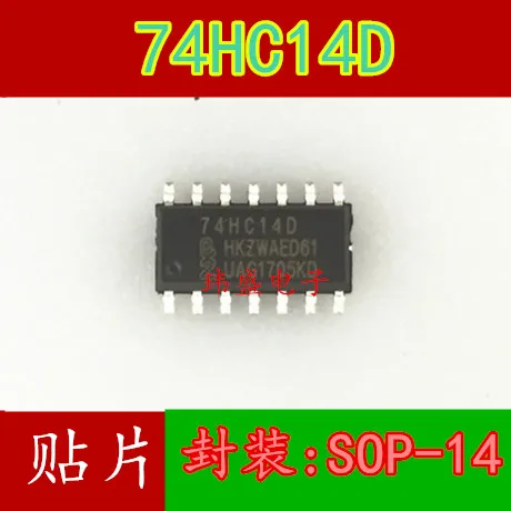 10 шт./лот 74HC14 74HC14D SN74HC14DR лапками углублением SOP-14