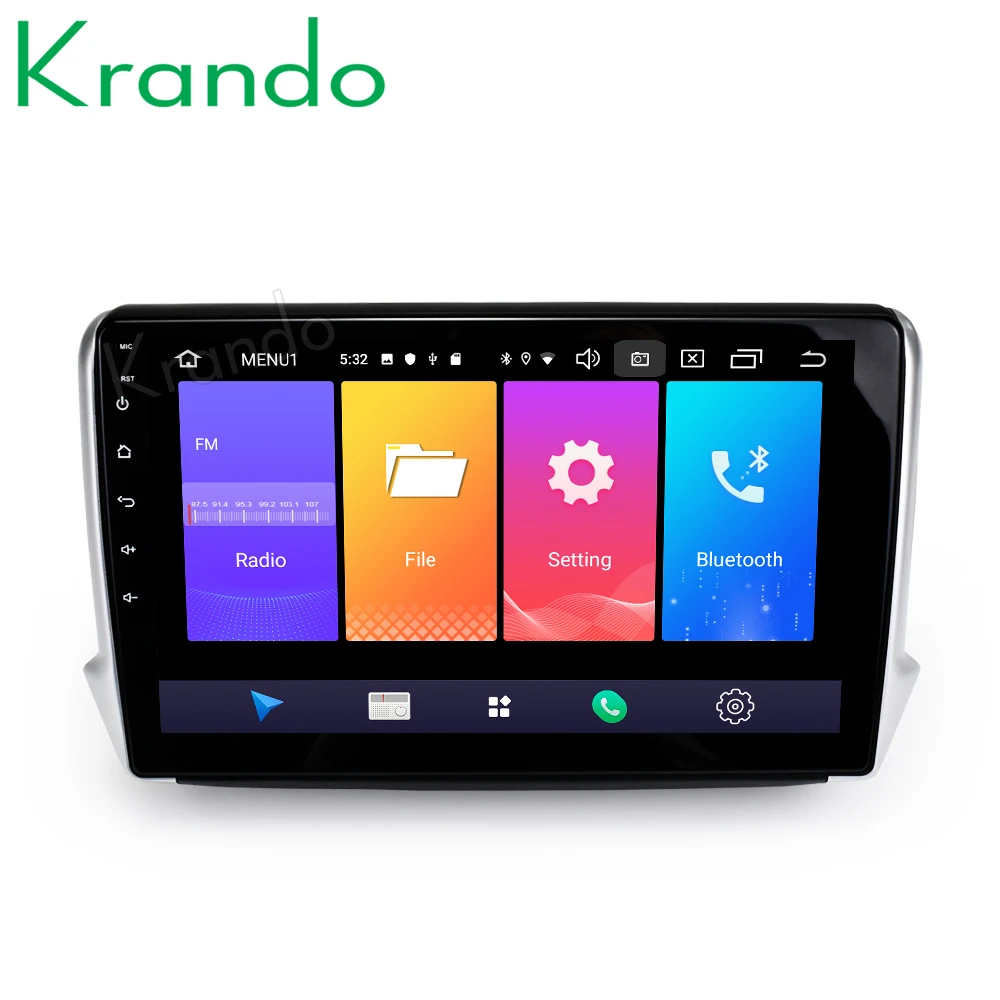 

Krando Android 9.0 10.1" IPS Full touch car Multimedia player for PEUGEOT 208 2008 2011-2016 navigation system gps No 2din DVD