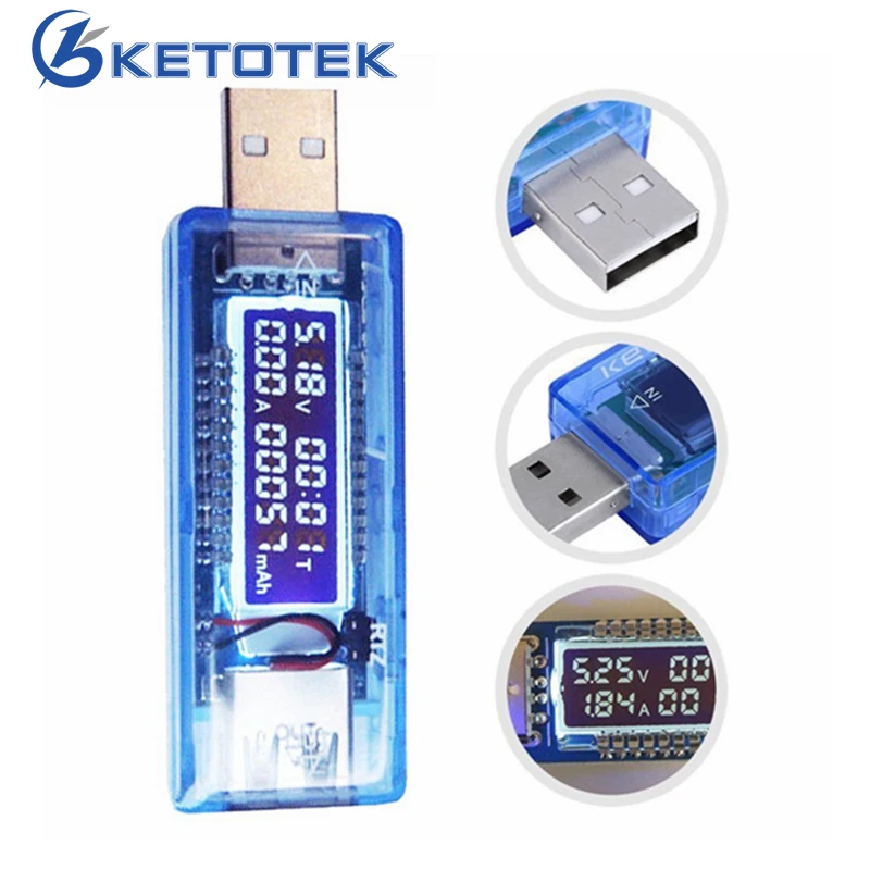 USB тестер для зарядки аккумуляторов 3 9 в А детектор напряжения и тока амперметр