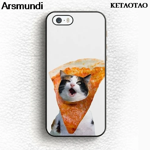 KETAOTAO Pizza bianca Crazy Cat чехлы для телефонов iPhone 4S 5C 5S 6S 7 8 Plus XR XS Max X S9 6 Чехол Мягкий ТПУ