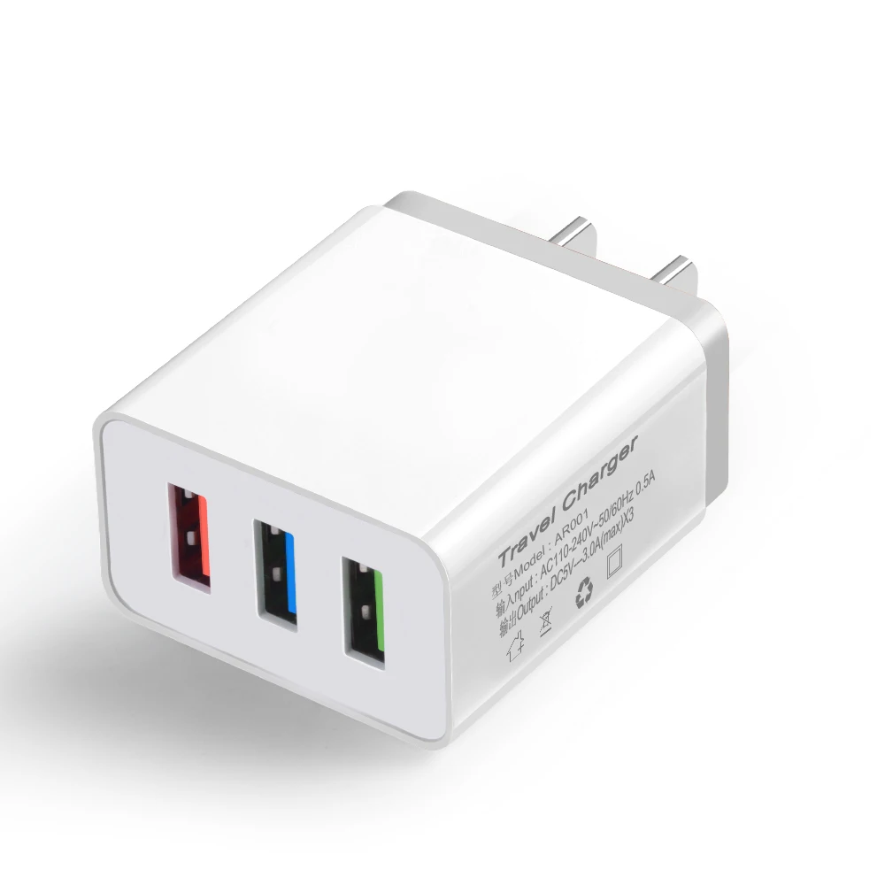 3 порта USB зарядное устройство для путешествий Быстрая зарядка 3U EU штекер Адаптер для samsung Xiaomi huawei зарядное устройство для мобильного телефона Iphone 11 XR 8 7