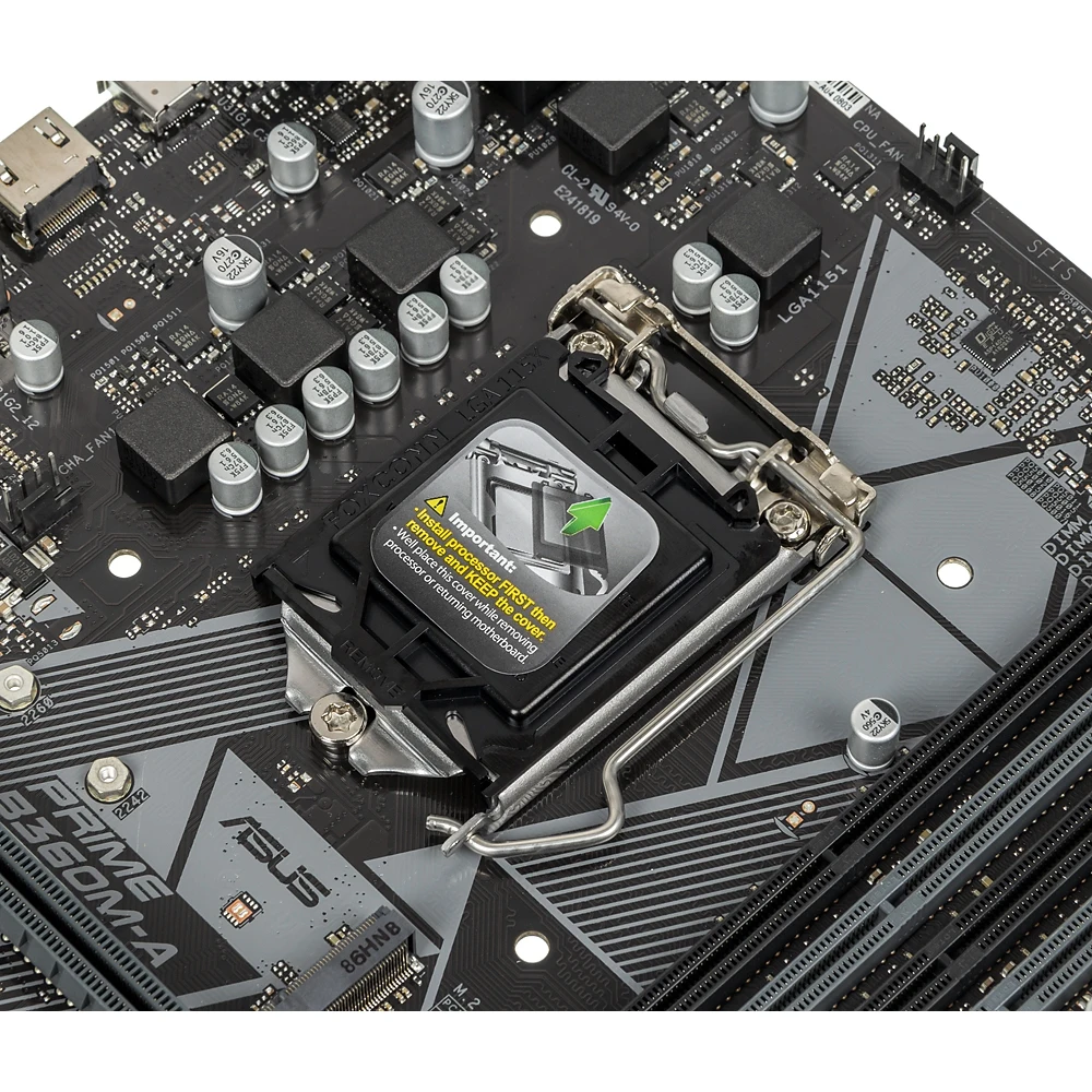 Материнская плата Asus PRIME B360M-A Soc-1151v2 Intel B360 4xDDR4 mATX AC`97 8ch(7.1) GbLAN+VGA+DVI