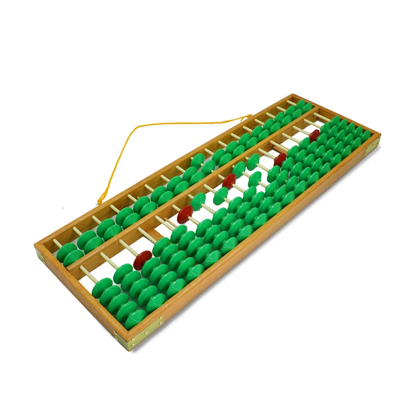 Деревянный большого размера NON-SLIP abacus для учительского инструмента по математике образование для студентов 17 колонок 7 бусин SF01