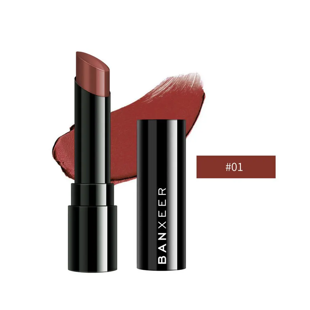 

Banxeer Makeup Semi-Matte Matte Silky Lipstick Moisturizing And Moisturizing Lasting Color 12-Color Lipstick