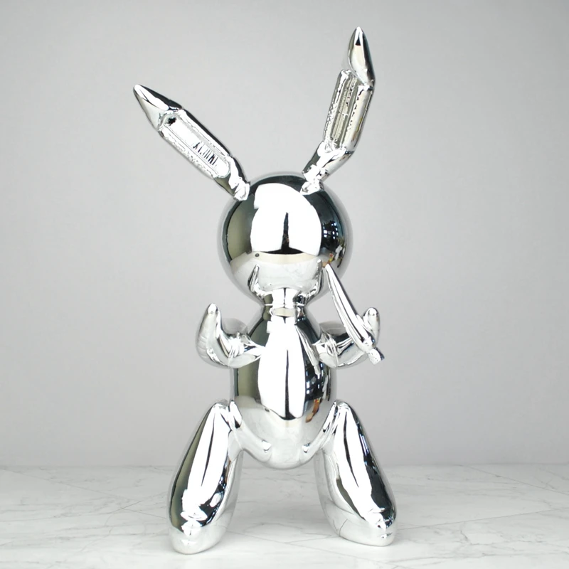JK Balloon Rabbit Hot Sale Cute Animals Resin Sculpture Wedding Decor Nordic Style Moder Home Decoration Accessories