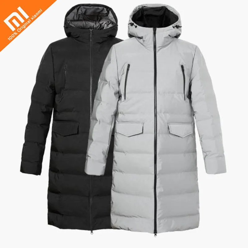 

Original xiaomi mijia Uleemark men's long section seamless down jacket 90% duck down winter men's long cotton jacket Smart home