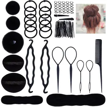 

Hairdressing Accessories, Hairdressing Tools Set Hair Stylized Hair Accessory Hair Girls Foam Sponge Hairclip Clip Braid