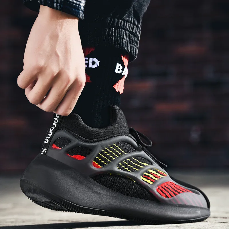 men running shoes glowing Sneakers Man light up shoes fashion sport shoes Luminous mesh male walking footwear size 39-45