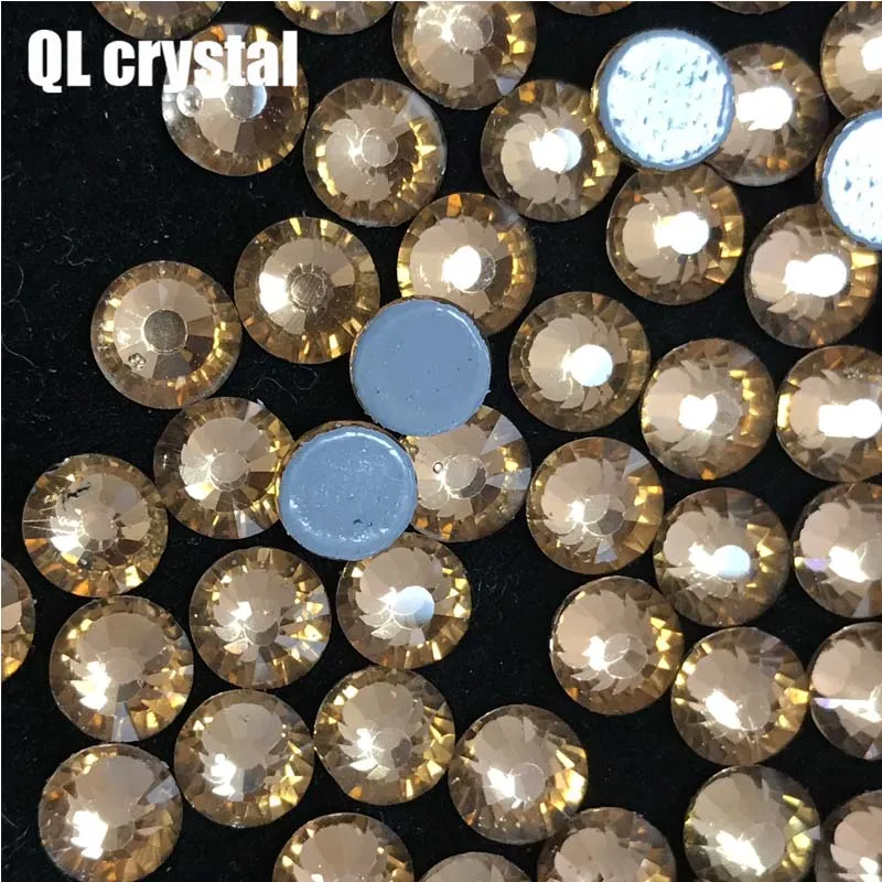 crystal yellow Ss34 кристалл AB исправление стразы стекло Стразы flatback горячей фиксации Стразы для одежды свадебное платье - Color: crystal yellow